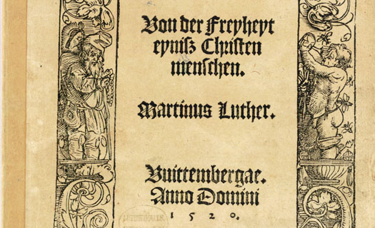 Druck mit einem Text Martin Luthers